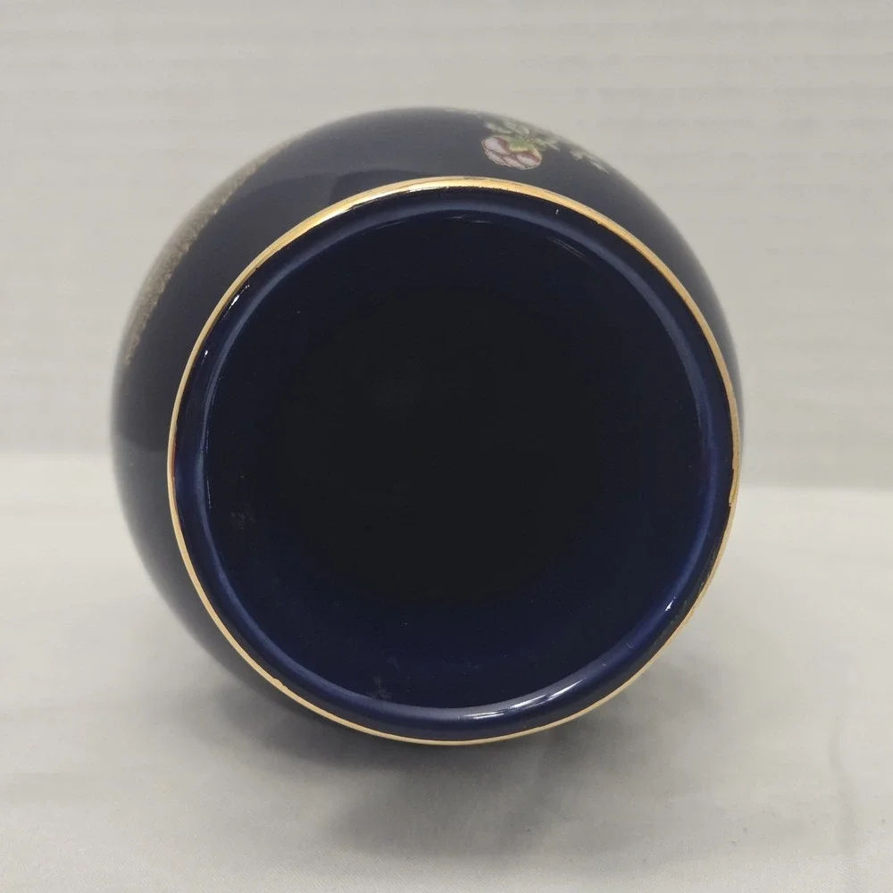 Vtg Asahi Sato Gordon Collection Cobalt Blue Vase 6